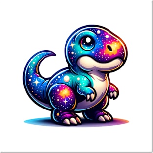 Cute Dino Galaxy Posters and Art